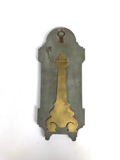 null THERMOMETER in chased and gilt bronze with friezes of eggs and ribbon knots...