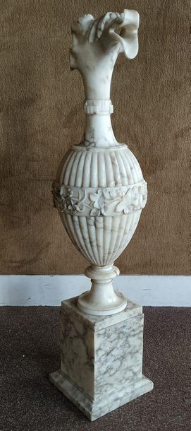 Large marble ATHENIENNE mounted as a lamp...