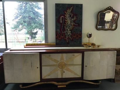 null Art Deco sideboard, painting Jean Picart le Doux