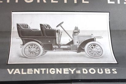 null Walter THOR ( 1870- 1929) Peugeot - voiturette Lion Affiche d'intérieur signée...
