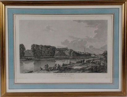 null SAINT CLOUD : General view of Saint Cloud taken from the other side of the river,...