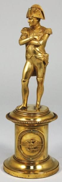Statuette en bronze doré représentant Napoléon...