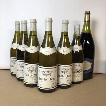 7 flacons : 5 bouteilles POUILLY FUME 1997...