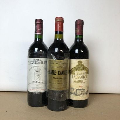 3 bouteilles : 1 CHÂTEAU BRANE CANTENAC 1981...