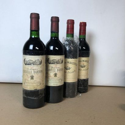 4 bouteilles : 2 CLOS DU MARQUIS 1984 Chateau...