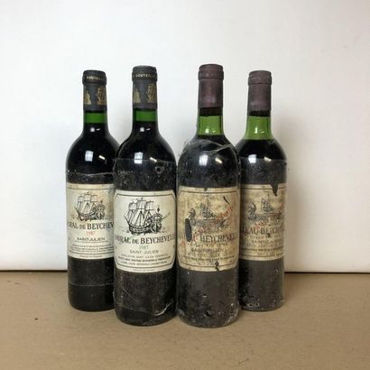 4 bouteilles : 2 AMIRAL DE BEYCHEVELLE 1976...