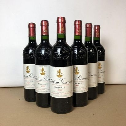 6 bouteilles CHÂTEAU GISCOURS 1990 3e GC...