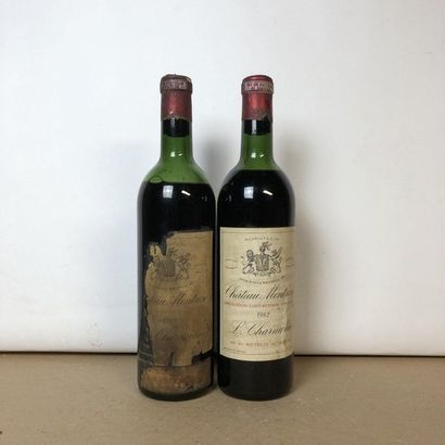null 2 bouteilles CHÂTEAU MONTROSE 1962 2e GC Saint-Estephe (niveaux : 1 haute épaule/mi...
