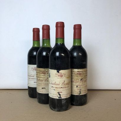 null 4 bouteilles : 2 CHATEAU BONNET 1975 Saint-Emilion Grand Cru, 2 CHATEAU BONNET...