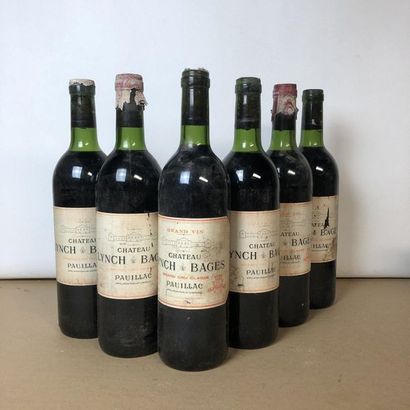 null 6 bouteilles : 5 CHÂTEAU LYNCH BAGES 1982 5e GC Pauillac, 1 CHÂTEAU LYNCH BAGES...