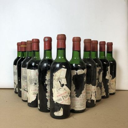 null 11 demi-bouteilles CHÂTEAU PAVIE 1960 1er GCC (A) Saint-Emilion (niveaux : 7...