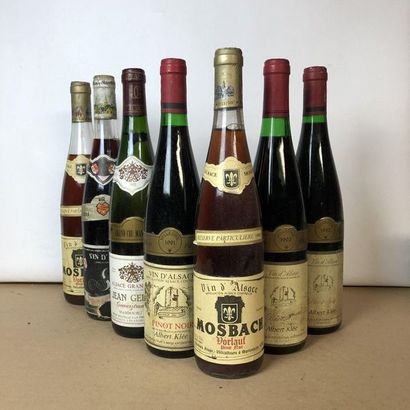 null 7 bouteilles : 1 ALSACE 1991 Pinot noir Domaine Klée, 1 ALSACE 1992 Pinot noir...
