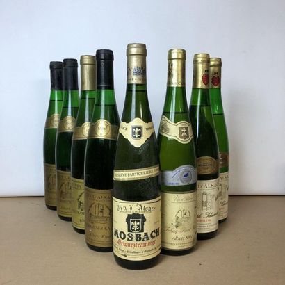 null 8 bouteilles : 1 ALSACE 1992 Gewurztraminer Kaefferkopf Domaine Klée, 1 ALSACE...