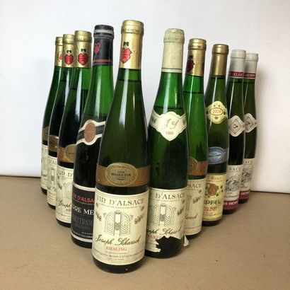 null 10 bouteilles : 4 ALSACE 1995 Riesling J Schwarch, 1 ALSACE 1993 Riesling J...