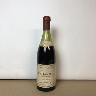 null 1 bouteille BONNES MARES 1972 Claire Dau (niveau 7cm, etiquette fanée, marquée)....