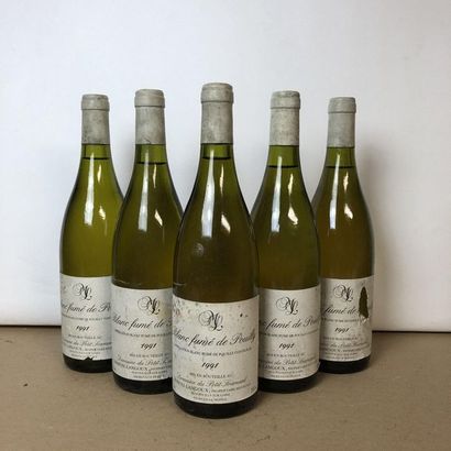 null 5 bouteilles BLANC FUME DE POUILLY 1991 Domaine du Petit Soumard (etiquettes...