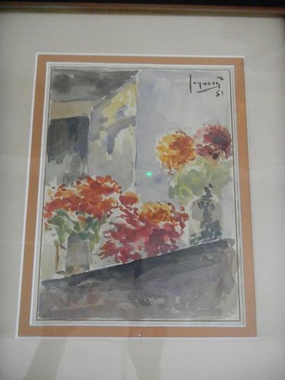 ZANAROFF (1885-1966) Three small framed watercolours by ZANAROFF, views of MORET