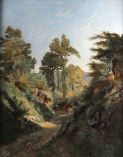 null Frédéric MONTENARD (1849-1926)

Promeneurs en forêt

Huile sur toile

Signé...