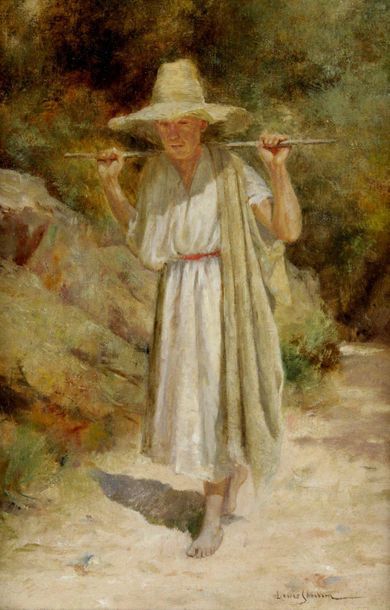 null John Louis SCHONBORN (1852-1931)

Promeneur en Algérie

Huile sur toile

Signée...