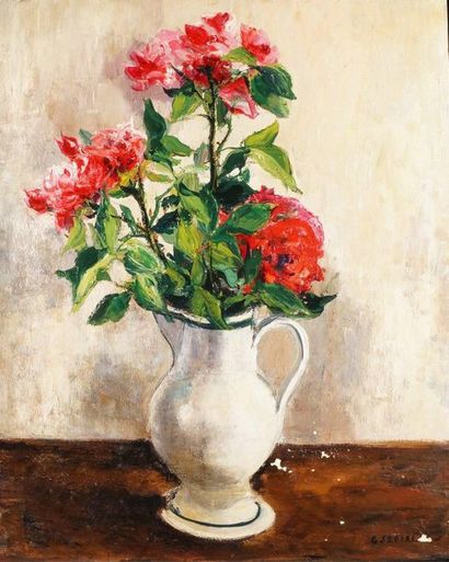null Gaston SEBIRE (1920-2001)

Vase de roses 

Huile sur toile. Signée en bas à...