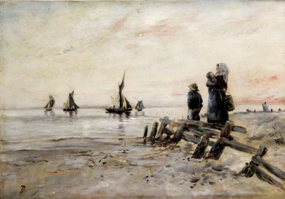 null Henri DUVIEUX (1855-1902)

L'attente sur la grève

Huile sur toile

Signée en...