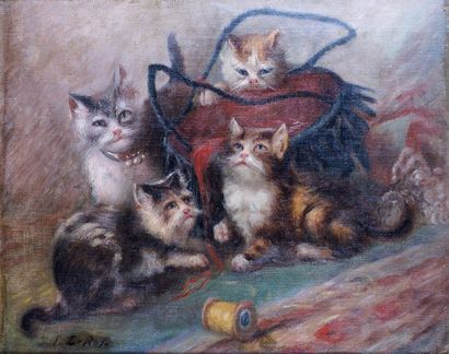 null Jules LEROY (1856-1921)

Chatons jouants

Huile sur toile

Signée en bas à gauche

33...