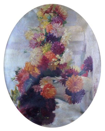 null Fritz STATTLER (né en 1867)

Vase de fleurs, 1916

Huile sur toile dans un format...