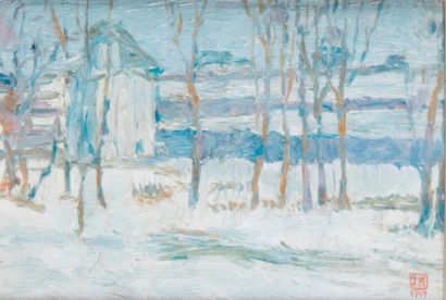 null John RECKNAGEL (1870-1940)

i. Paysage d'hiver, 1907

ii. Paysage de printemps,...
