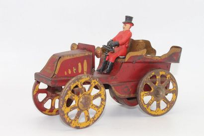 null Automobile tonneau, jouet 1900

Tonneau en tôle peinte et fonte, entrainement...
