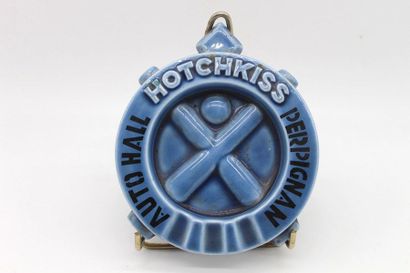 null Hotchkiss
Blue enamelled earthenware ashtray representing the "Hotchkiss" logo...