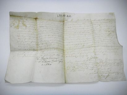 null Lettre manuscrite portant en entête le nom du Pape Leon XII

En latin sur vélin,...