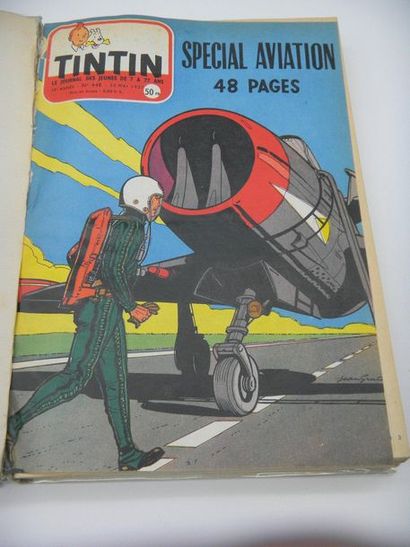 null TINTIN 

Lot de deux recueuils du journal de Tintin 32 et 36

1957 et 1958