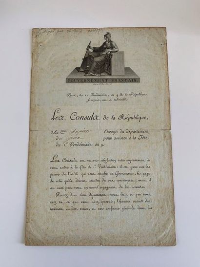 null BONAPARTE (Lucien ). – BONAPARTE (Napoléon), Jean-Jac ques Régis Cambac érès...