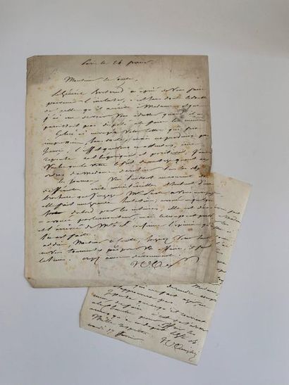 null ARRIGHI DE CASANOVA (Jean-Thomas). 2 lettres autographes signées au comte de...