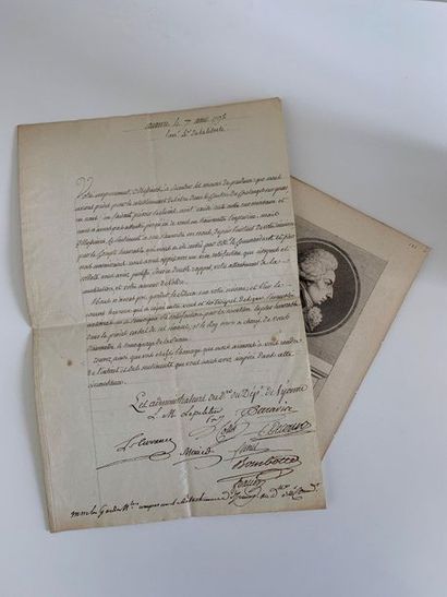 null LEPELETIER DE SAINT-FARGEAU (Louis Michel). Exhibit signed as president of the...