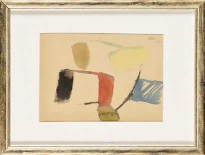null JEAN HÉLION (1904-1987) Composition Watercolour on paper Signed and dated 1934...