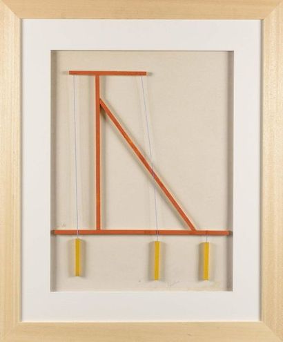 null ALBERT CHUBAC (CHE-FRA/ 1925-2008) Bas relief (structure orange) Assemblage...