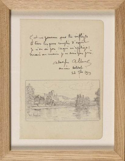 null ADOLPHE ALBERT (1853-1932) Petit Andelys, 1919 Crayon Signé, titré et daté en...