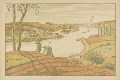 null HENRI RIVIERE (1864-1951) The River. 1897. Plate n°6 (out of 16) of the Aspects...
