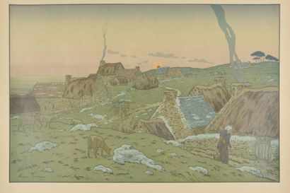 null HENRI RIVIERE (1864-1951) Moonrise. 1898. Plate n°10 (out of 16) of the Aspects...