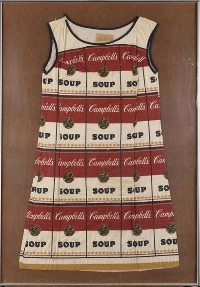 null ANDY WARHOL (USA/ 1928-1987) The Souper Dress Silkscreen print on cotton dress,...