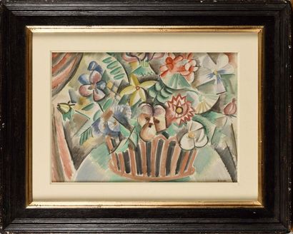ANDRE LHOTE (1885-1962) Corbeille de fleurs,...