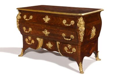 null Chest of drawers with rosewood bridge and amourette in the shape of a sarcophagus,...