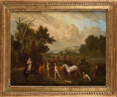 null Jan Peter VERDUSSEN (Anvers 1700- Avignon 1763) La moisson toile Hauteur : 60...