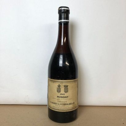 null 1 bouteille MUSIGNY 1947 C.Marey & Cie Liger-Belair (niveau 7cm, étiquette fanée,...