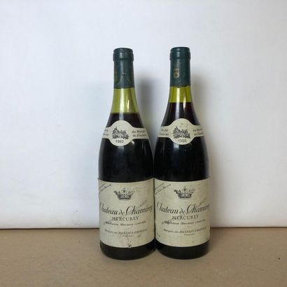 null 2 bottles MERCUREY 1986 Château de Chamirey (levels between 2.5 and 4cm, labels...