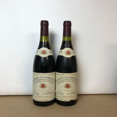 null 2 bouteilles GEVREY-CHAMBERTIN 1990 1er Cru "Estournelles Saint-Jacques" Guy...