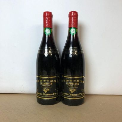 null 2 bouteilles CHAMBERTIN 2000 Grand Cru Camus Père & Fils (étiquettes fanées...