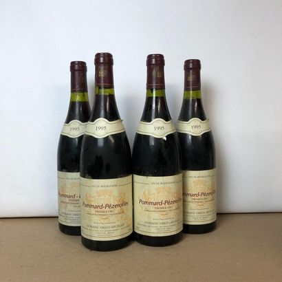 null 4 bouteilles POMMARD-PEZEROLLES 1995 1er Cru Domaine Virely-Arcelain ( étiquettes...