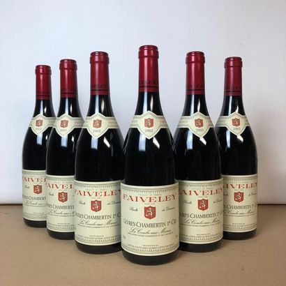 null 6 bottles GEVREY-CHAMBERTIN 2003 1er cru "les Combes aux Moines" Domaine Fa...